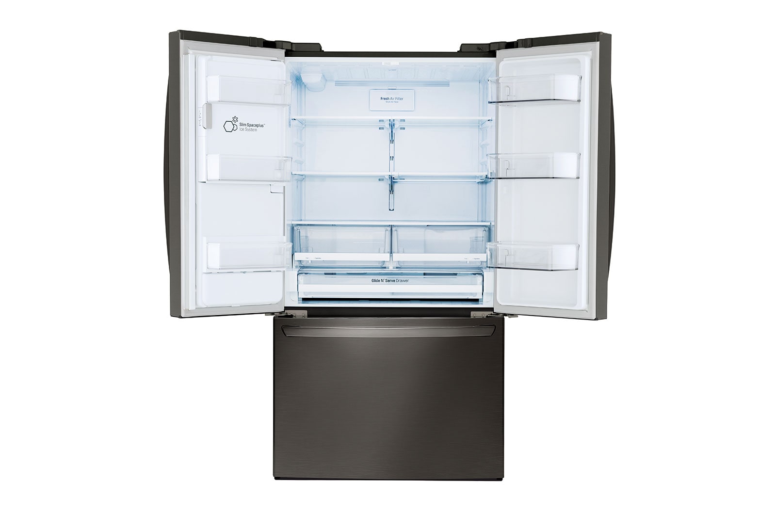 LG 36" Black Stainless Steel French Door Refrigerator, 28 cu.ft., LFXS28968D