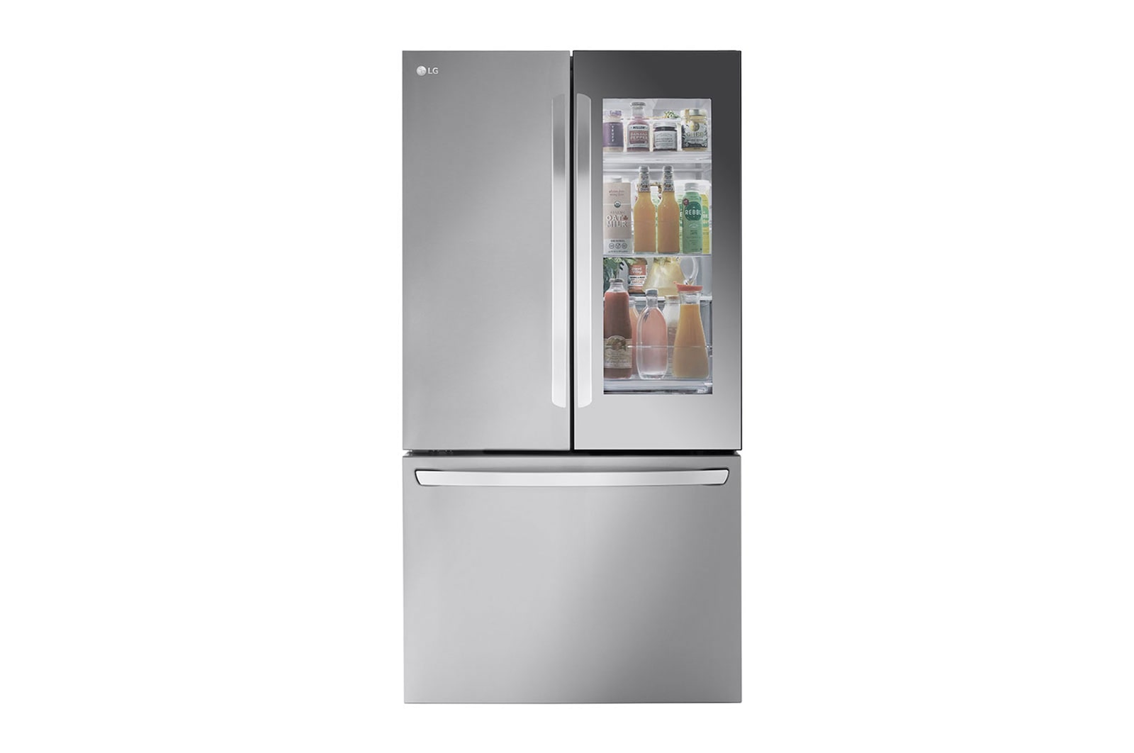 LG 36" 27 cu.ft. Mirror InstaView® Counter-Depth MAX™ French 3-Door Refrigerator | Internal Water Dispenser | Ice Maker, LLFGC2706S