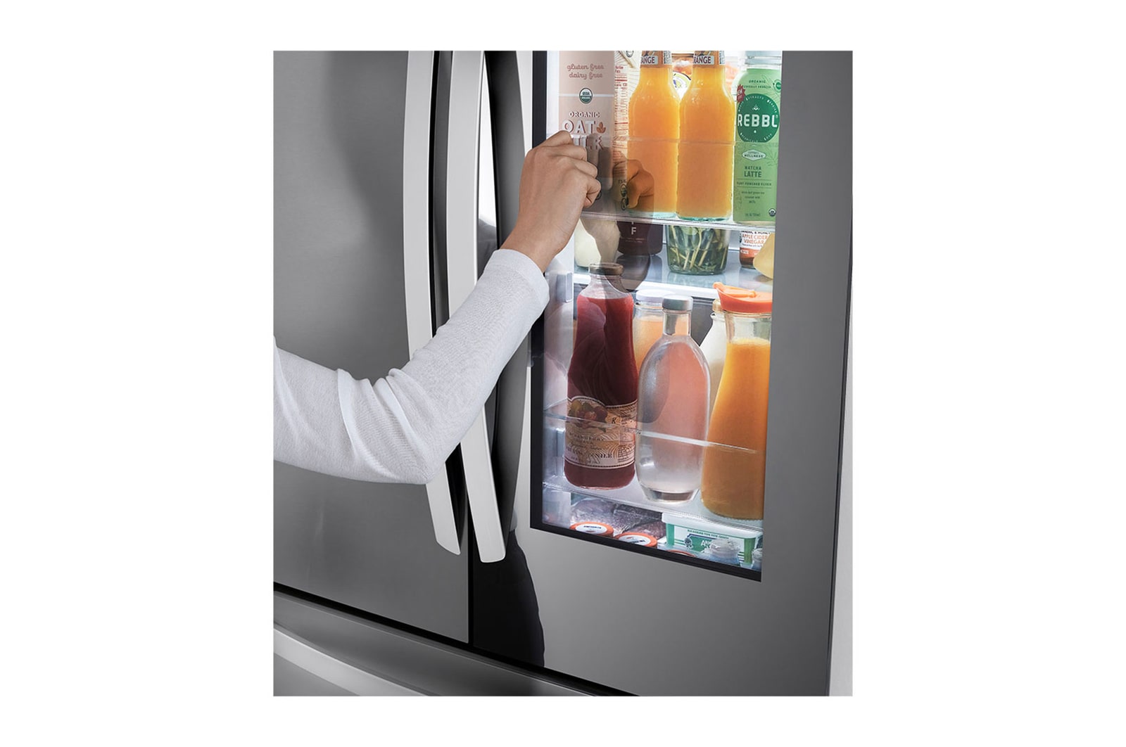 LG 36" 27 cu.ft. Mirror InstaView® Counter-Depth MAX™ French 3-Door Refrigerator | Internal Water Dispenser | Ice Maker, LLFGC2706S