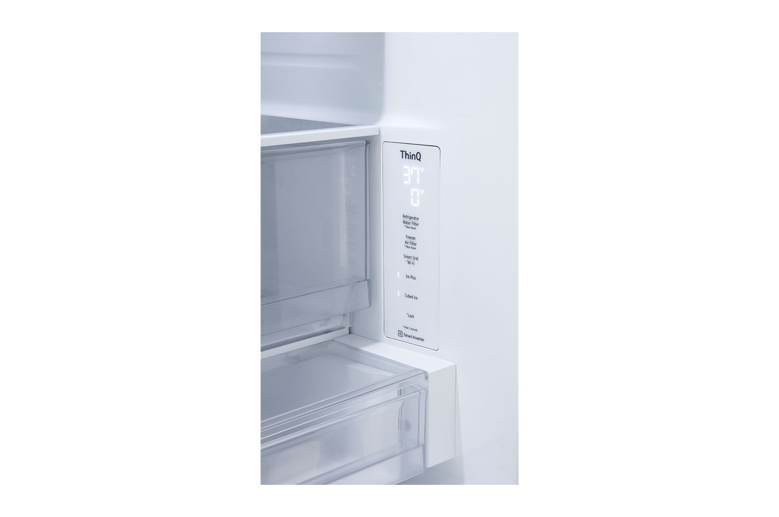 LG 26 cu. ft. Smart Counter-Depth MAX Refrigerator with Single Ice Maker, LLFGC2706S
