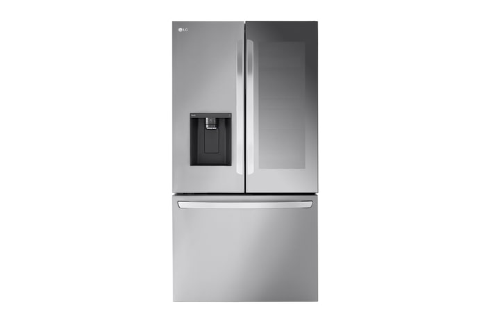 Front view of 36" 26 cu.ft. Mirror InstaView® Counter-Depth MAX™ French 3-Door Refrigerator (LLFOC2606S)