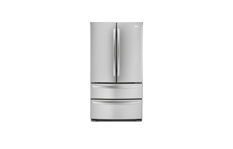 Front view of 36 Inch, 25 cu.ft. 4-Door French Door Refrigerator LMC25785ST
