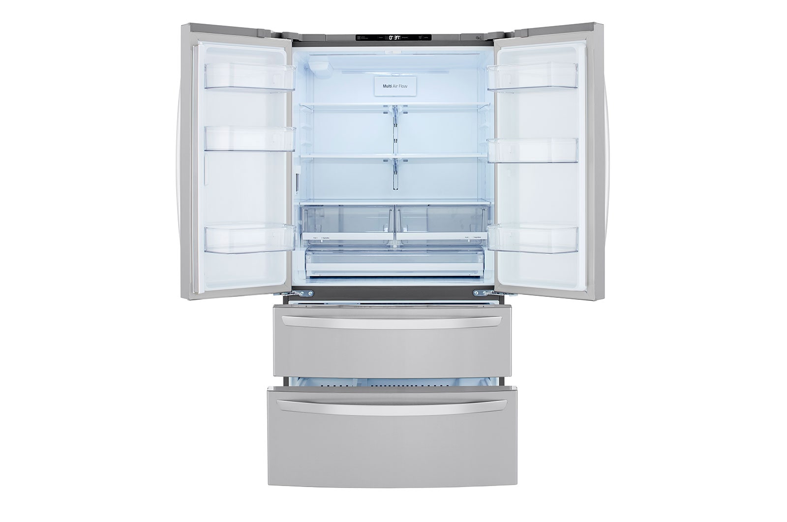 LG 36" 4-Door French Door Refrigerator with Internal water dispenser and Smart Cooling™ Plus, LMWS27626S