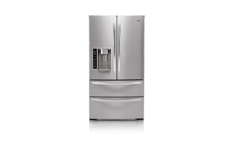 Front view of 4-Door French Door Refrigerator with Ice and Water Dispenser (20.5 cu.ft.) LMX21981ST