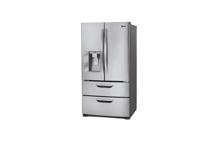 LG 36 Inch, 30.5 cu.ft. Super-Capacity 4-door French Door Refrigerator with Double Freezer Drawers, LMX31985ST