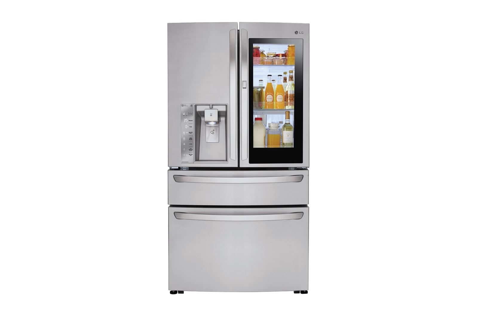 Front view of 36&#34; InstaView™ Door-in-Door® Counter-Depth Refrigerator, 23 cu. ft. LMXC23796S