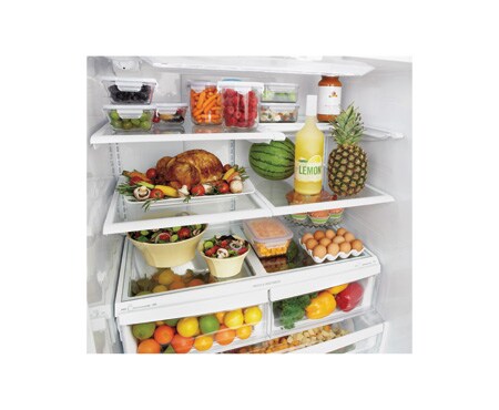 LG 36 Inch, 27 cu.ft. Ultra-Capacity 4 Door French Door Refrigerator, LMXS27626S