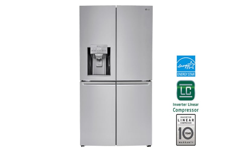 Front view of 36&#34; French Door Counter-Depth Refrigerator, 23 cu.ft. LNXC23726S