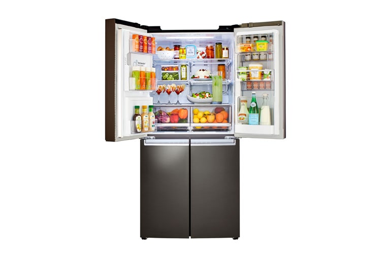 LG 36" Black Stainless Steel 4-Door French Door Refrigerator with Door-in-Door®, 30 cu.ft., LNXS30866D