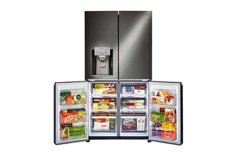 LG 36" Black Stainless Steel 4-Door French Door Refrigerator with Door-in-Door®, 30 cu.ft., LNXS30866D