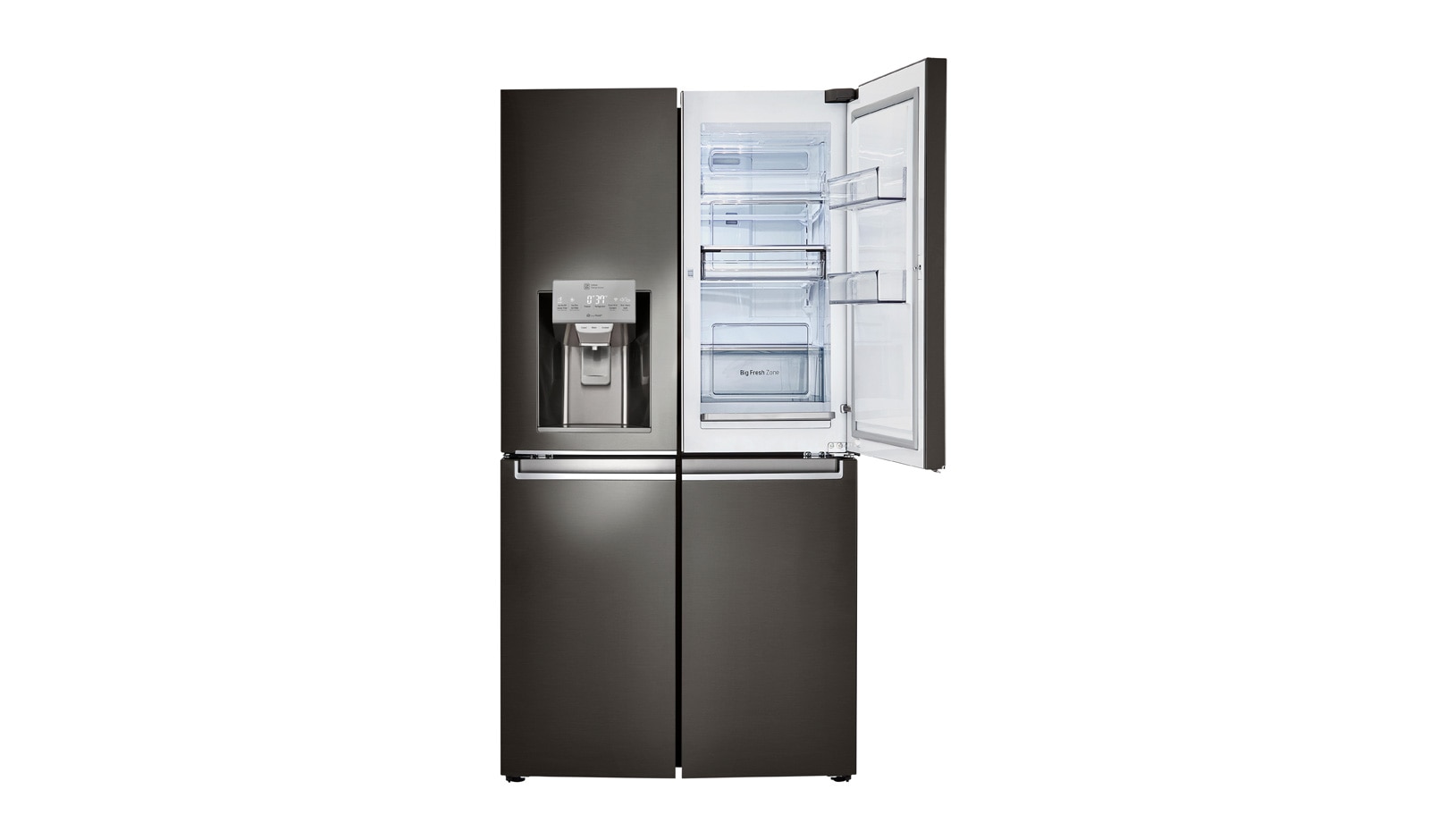 LG 36" Black Stainless Steel 4-Door French Door Refrigerator with Door-in-Door®, 30 cu.ft., LNXS30866D