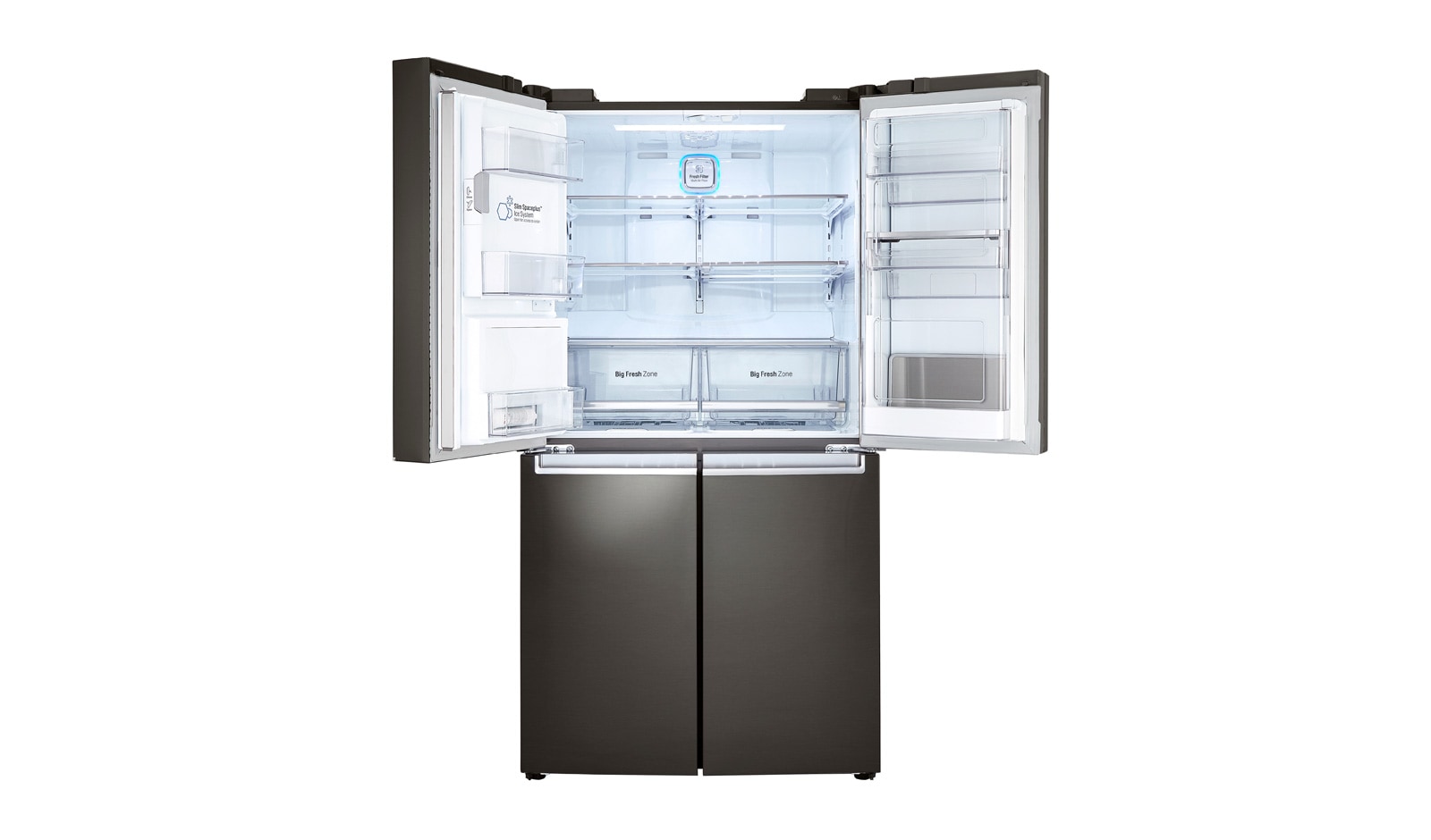 LG 36" Black Stainless Steel 4-Door French Door Refrigerator with Door-in-Door®, 30 cu.ft., LNXS30866D