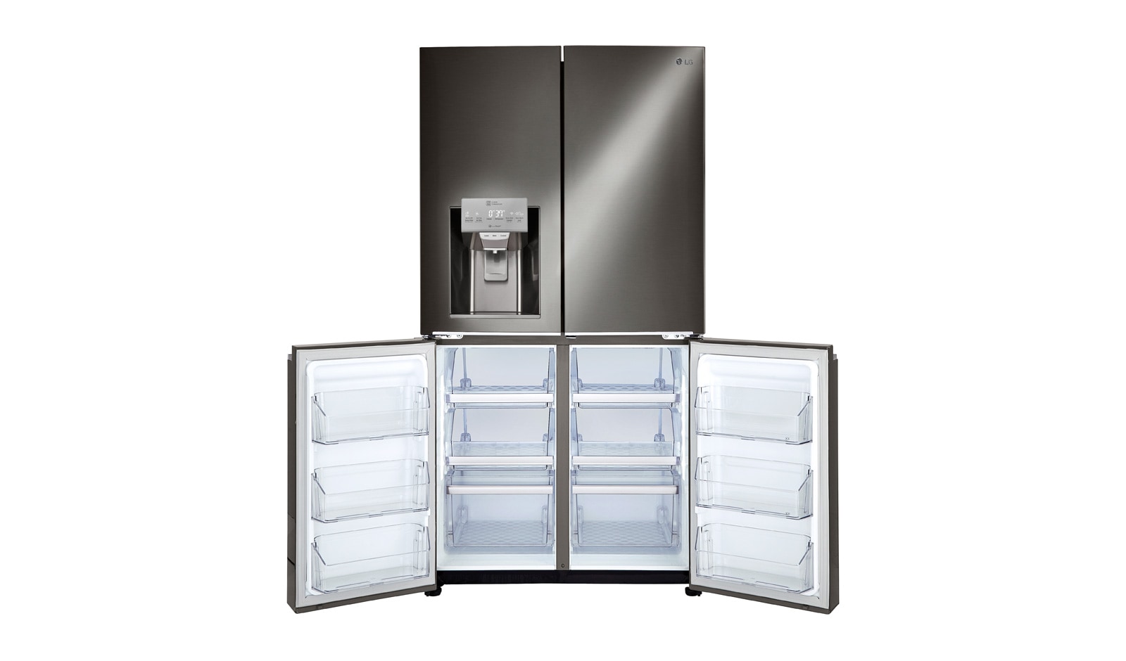 LG 36" Black Stainless Steel 4-Door French Door Refrigerator with Door-in-Door®, 30 cu.ft., LNXS30866D