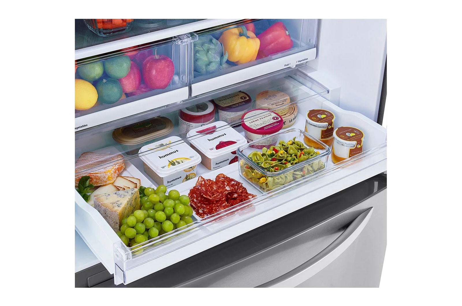 LG 33'' Bottom-Freezer Drawer Refrigerator with Ice Maker, 26 cu.ft, LRDCS2603S