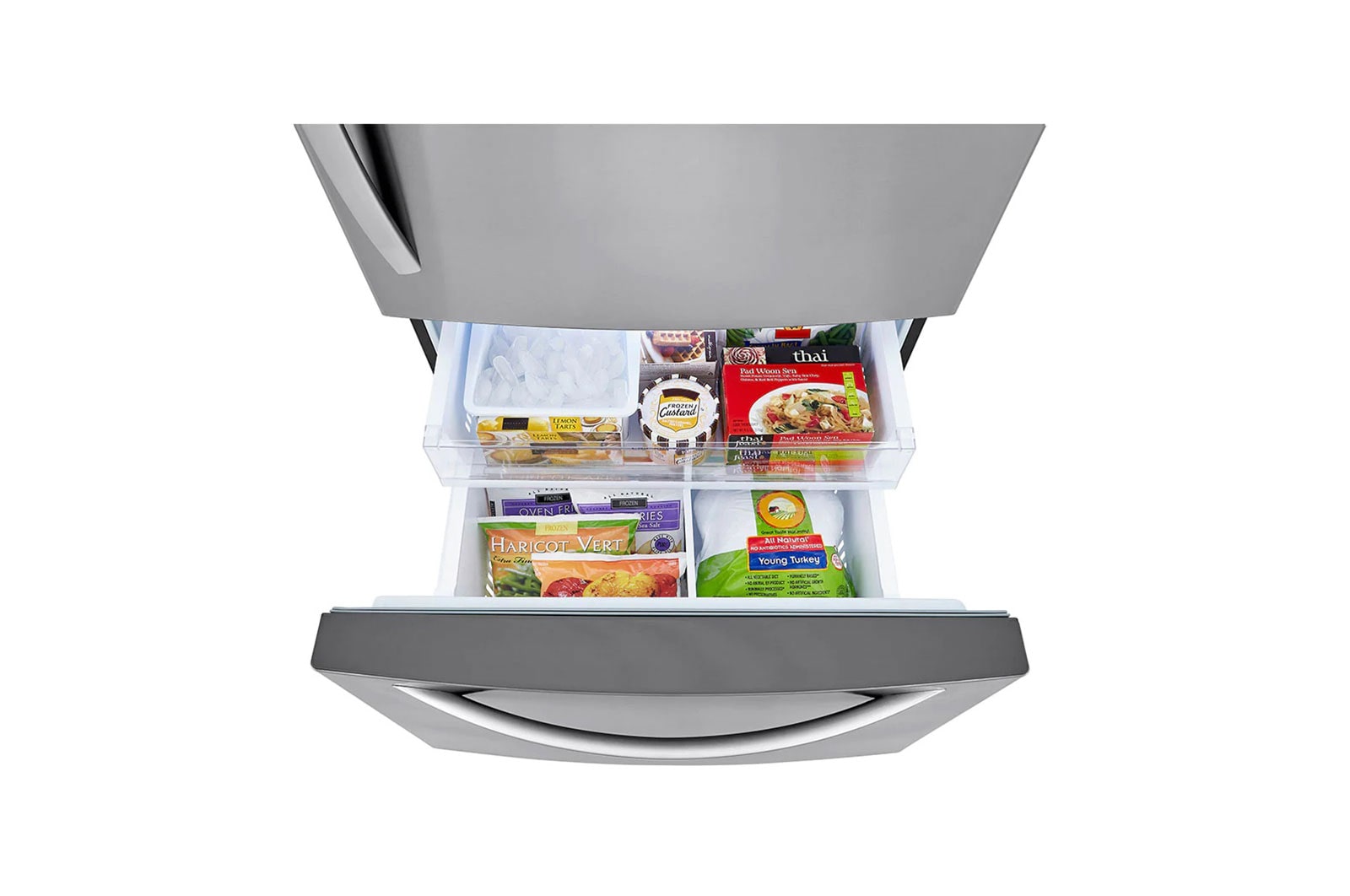 LG 33'' Bottom-Freezer Drawer Refrigerator with Ice Maker, 26 cu.ft, LRDCS2603S