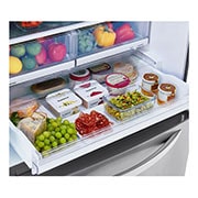 LG 33'' Bottom-Freezer Drawer Refrigerator with Ice Maker, 26 cu.ft, LRDCS2603S