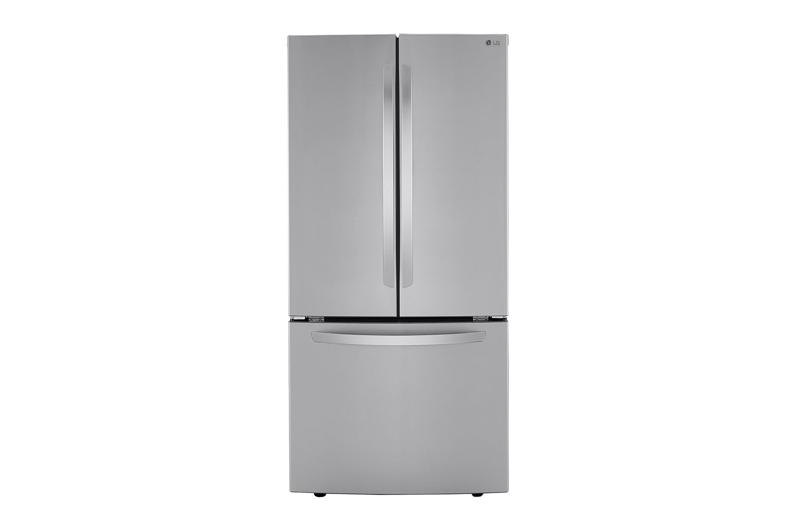 Front view of 33&#39;&#39; Smudge Resistant French Door Refrigerator with Water and Ice Dispenser LRFCS2523S