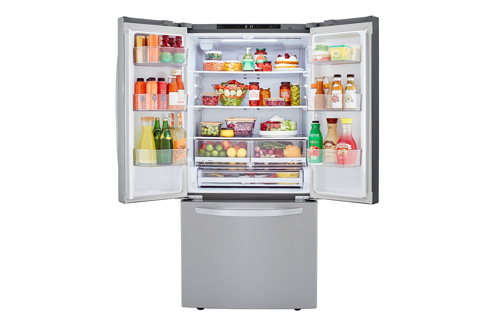 LG 33'' Smudge Resistant French Door Refrigerator with Water and Ice Dispenser, LRFCS2523S