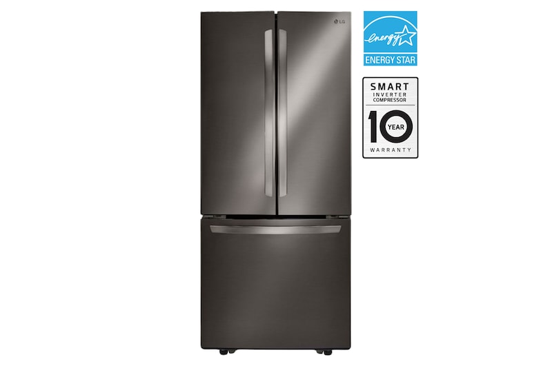 Front view of 30" 22 cu. ft. Standard-Depth French 3-Door Refrigerator LRFNS2200D