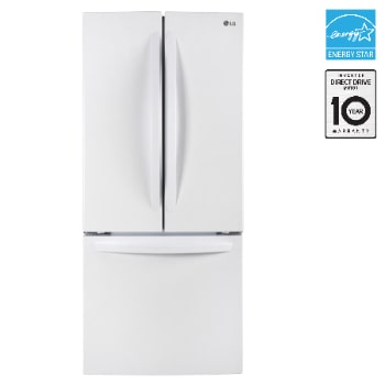 Front view of 30" 22 cu. ft. Standard-Depth French 3-Door Refrigerator LRFNS2200W