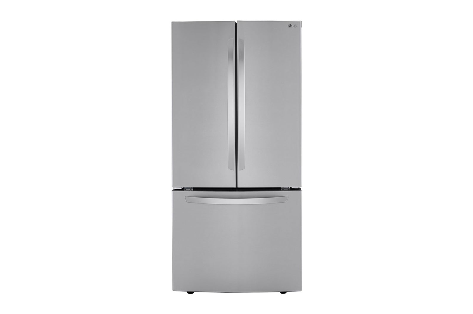 Front view of 33" 25 cu.ft. Standard-Depth French 3-Door Refrigerator (LRFNS2503S)