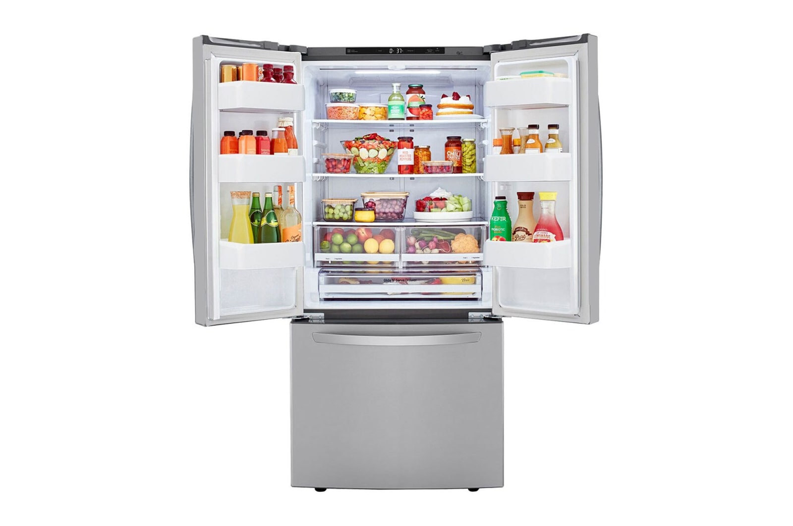 LG 33" 25 cu.ft. Standard-Depth French 3-Door Refrigerator , LRFNS2503S