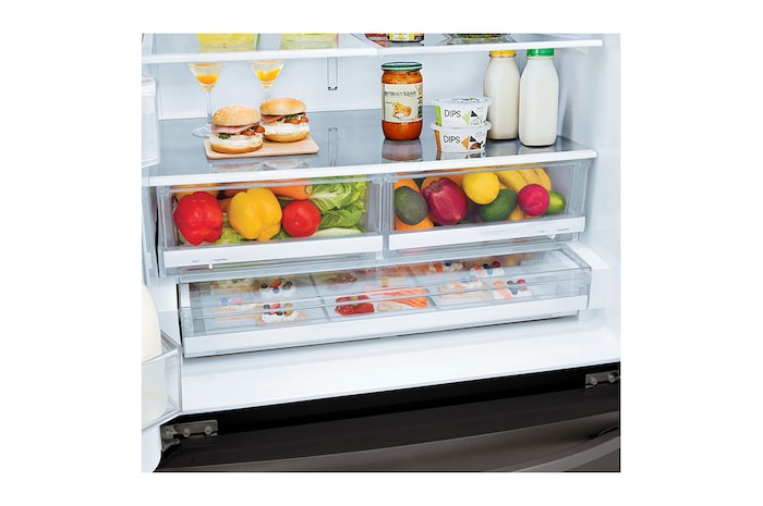 LG 36" 28 cu.ft. Standard-Depth French 3-Door Refrigerator | Ice & Water Dispenser | , LRFS28XBD