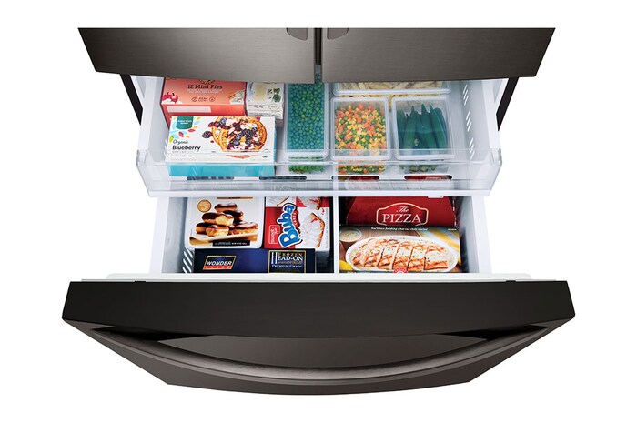 LG 36" 28 cu.ft. Standard-Depth French 3-Door Refrigerator | Ice & Water Dispenser | , LRFS28XBD