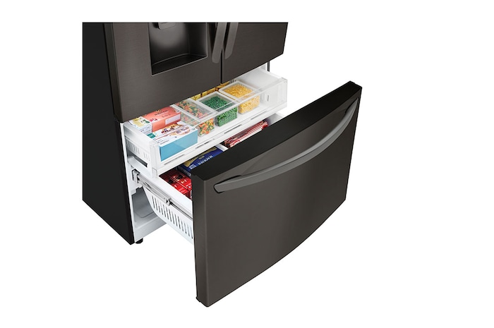 LG 36" 28 cu.ft. Standard-Depth French 3-Door Refrigerator | Ice & Water Dispenser | , LRFS28XBD