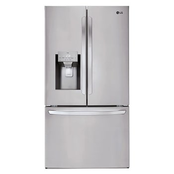 Front view of 36" 28 cu.ft. Standard-Depth French 3-Door Refrigerator | Ice & Water Dispenser |  (LRFS28XBS)