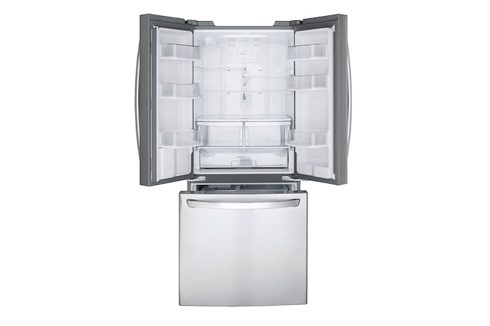 LG 30" 22 cu.ft. Standard-Depth French 3-Door Refrigerator | External Water Dispenser | Ice Maker, LRFWS2200S