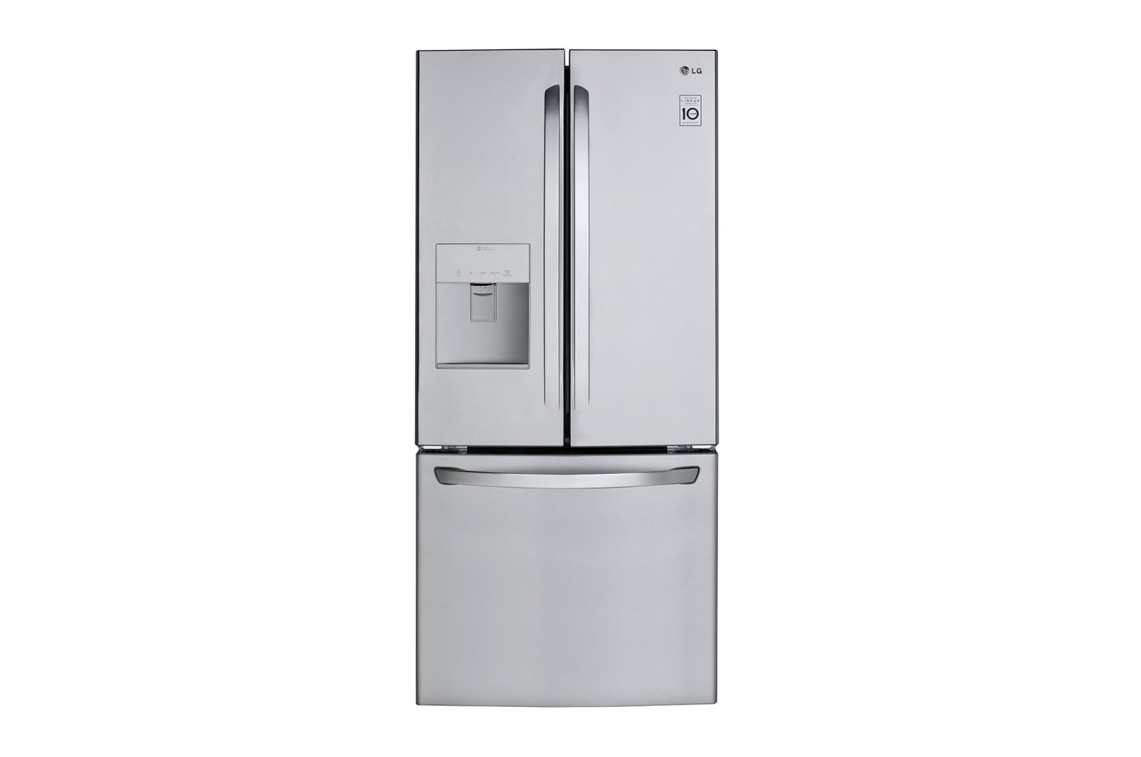 LG 30" French Door Refrigerator with Water dispenser, 21.8 cu.ft., LRFWS2200S