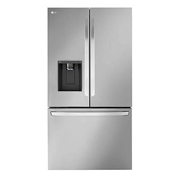 Front view of 36" 26 cu.ft. Counter-Depth MAX™ French 3-Door Refrigerator | Ice & Water Dispenser (LRFXC2606S)