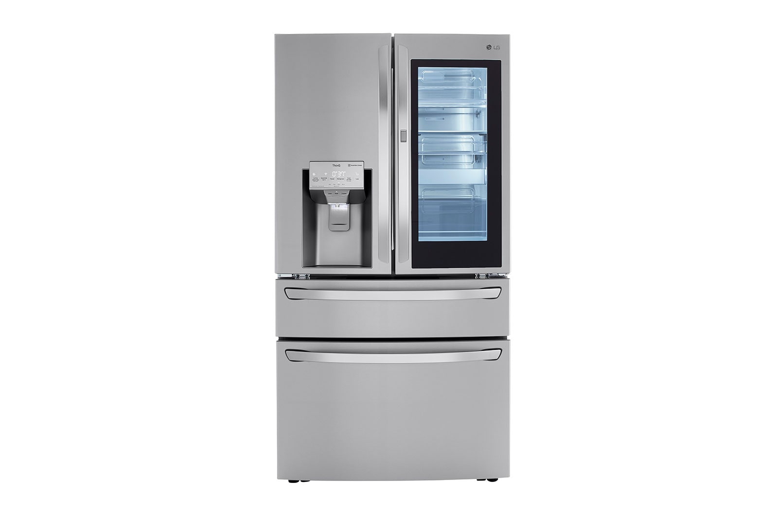 LG 23 cu. ft. Smart wi-fi Enabled InstaView® Door-in-Door® Counter-Depth Refrigerator with Craft Ice™ Maker, LRMVC2306S