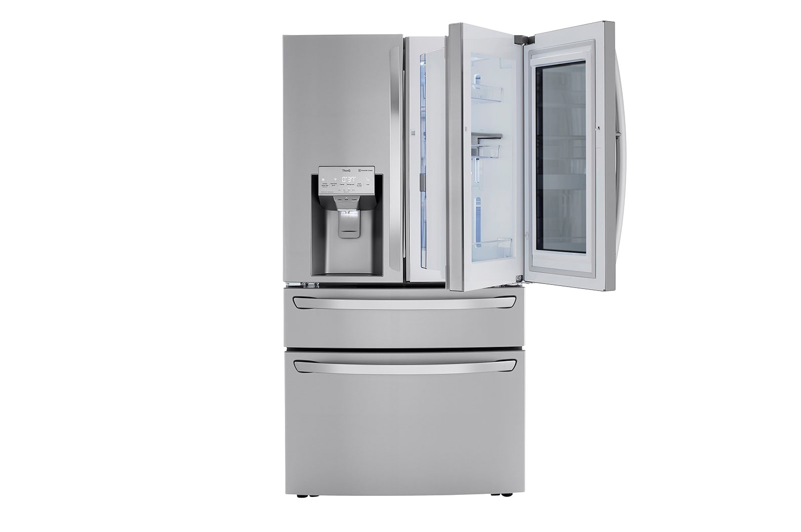 LG 23 cu. ft. Smart wi-fi Enabled InstaView® Door-in-Door® Counter-Depth Refrigerator with Craft Ice™ Maker, LRMVC2306S