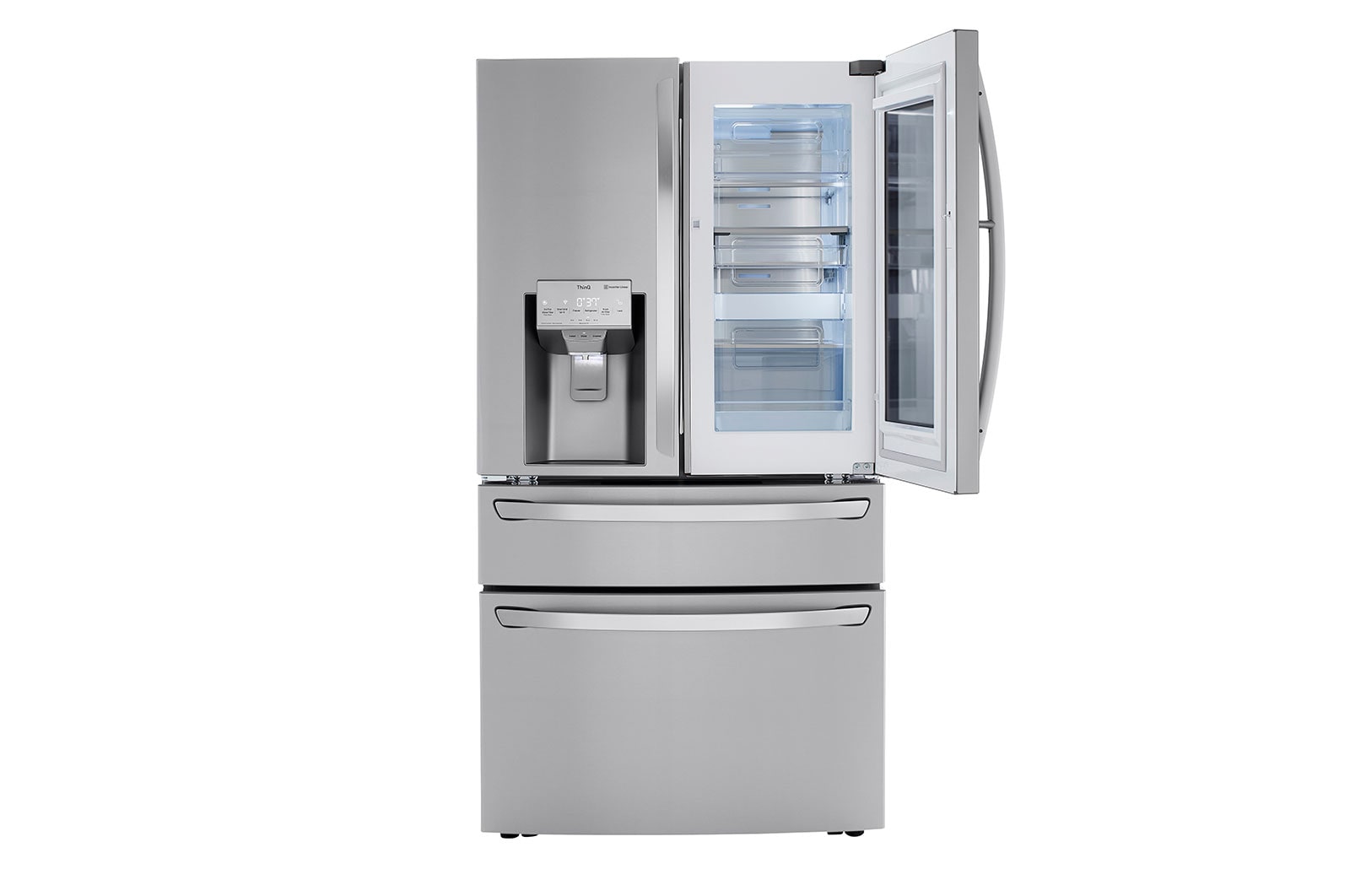 LG 23 cu. ft. Smart wi-fi Enabled InstaView® Door-in-Door® Counter-Depth Refrigerator with Craft Ice™ Maker, LRMVC2306S