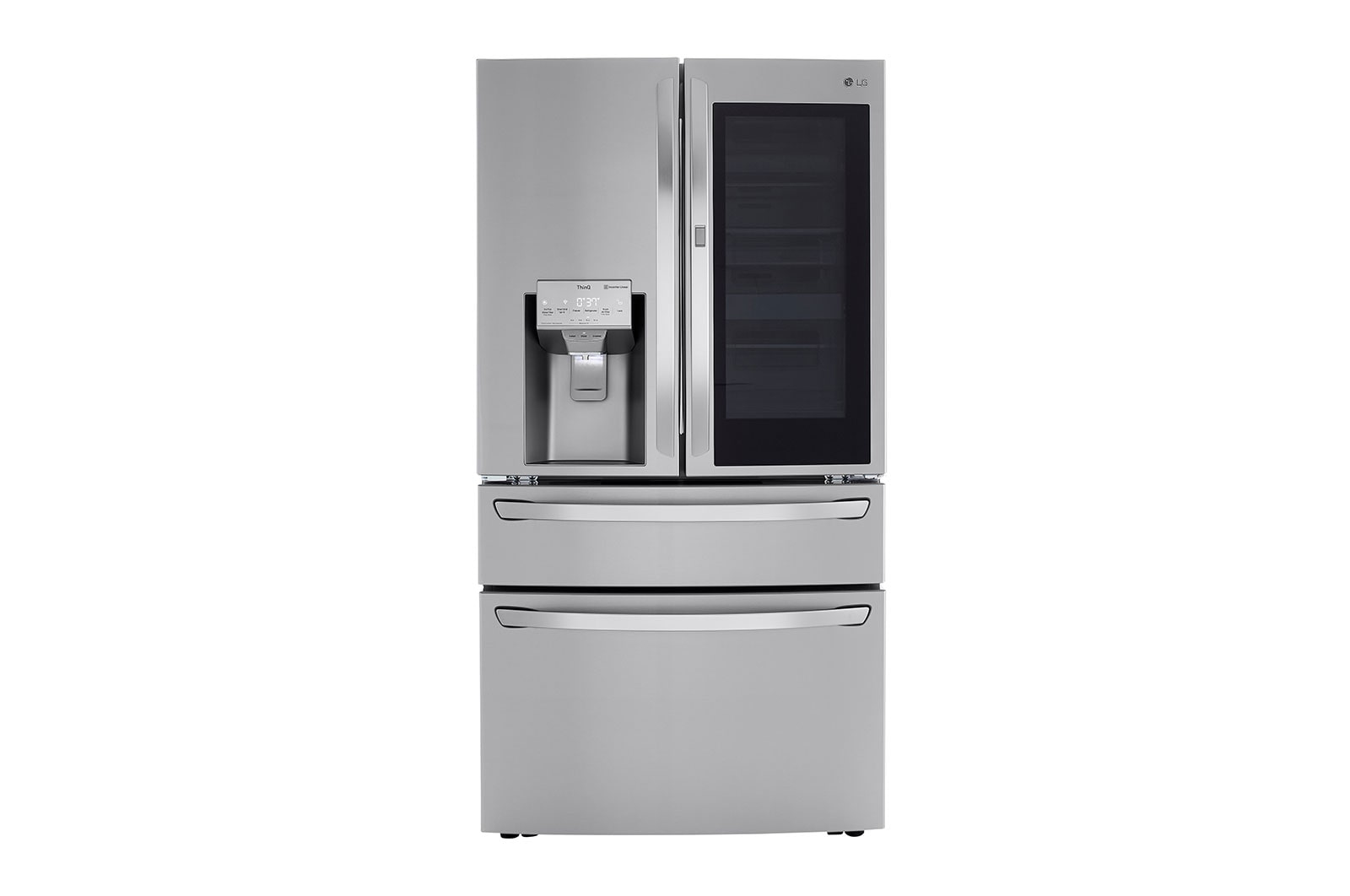 LG 23 cu. ft. Smart wi-fi Enabled InstaView® Door-in-Door® Counter-Depth Refrigerator with Craft Ice™ Maker, LRMVC2306S