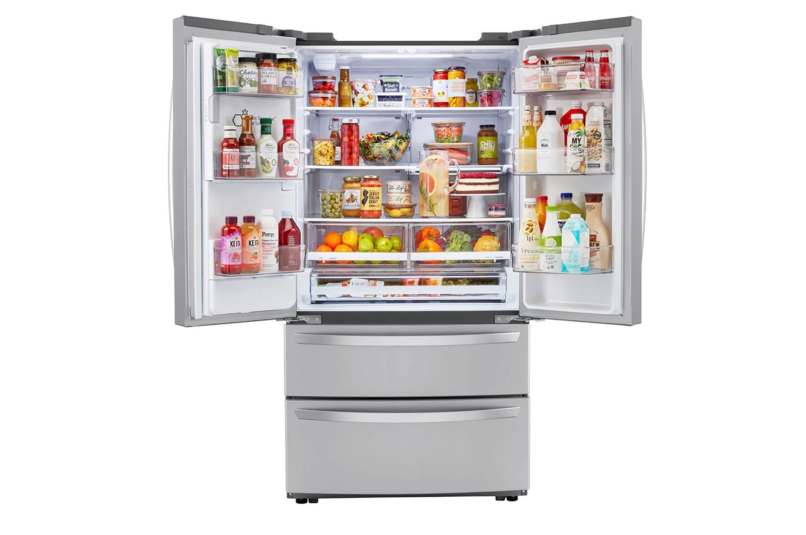LG 22 cu ft. Smart Counter Depth Double Freezer Refrigerator with Craft Ice™, LRMXC2206S