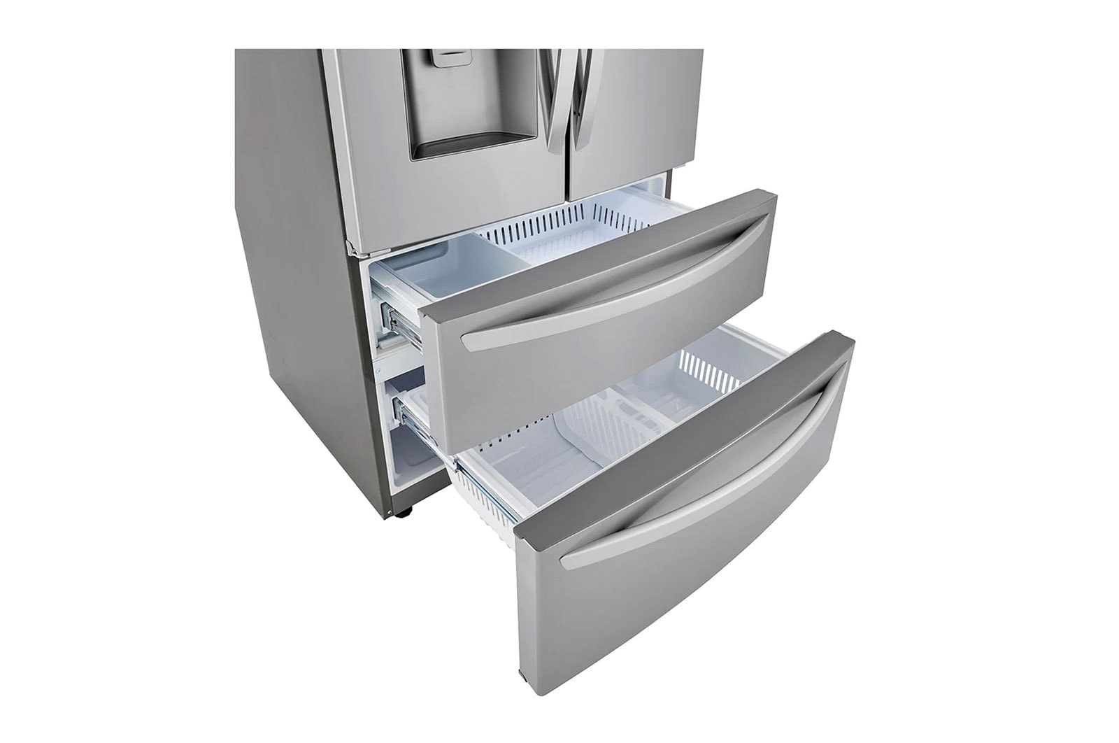 LG 22 cu ft. Smart Counter Depth Double Freezer Refrigerator with Craft Ice™, LRMXC2206S