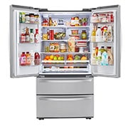 LG 22 cu ft. Smart Counter Depth Double Freezer Refrigerator with Craft Ice™, LRMXC2206S