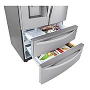 LG 22 cu ft. Smart Counter Depth Double Freezer Refrigerator with Craft Ice™, LRMXC2206S