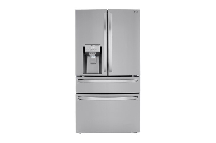 Front view of 36" 30 cu.ft. Standard-Depth French 4-Door Refrigerator | Ice & Water Dispenser (LRMXS3006S)