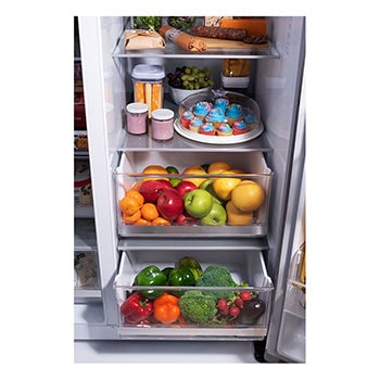 LG 36" 27 cu.ft. InstaView® Standard-Depth Side by Side Refrigerator | Ice & Water Dispenser | Dual Ice Maker with Craft Ice®, LRSOS2706S
