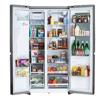 LG 36" 27 cu.ft. InstaView® Standard-Depth Side by Side Refrigerator | Ice & Water Dispenser | Dual Ice Maker with Craft Ice®, LRSOS2706S
