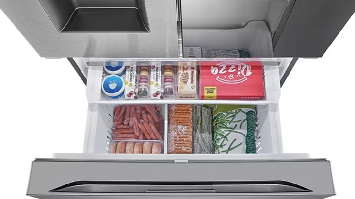 A well-organized freezer