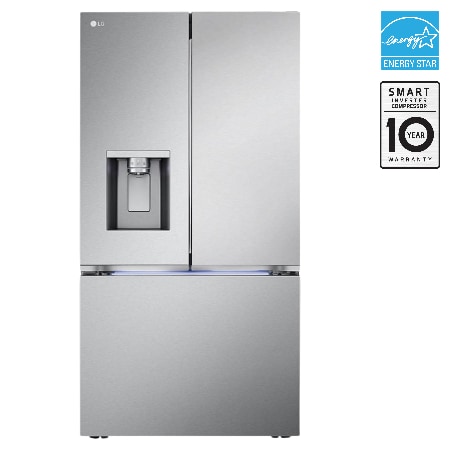 LG 36" 31 cu. ft. Standard-Depth MAX French 3-Door Refrigerator | Ice & Water Dispenser | 4 Types of Ice with Craft Ice