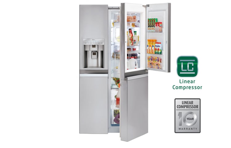 Front view of Counter Depth, Door in Door, 10 YEAR WARRANTY ON LINEAR COMPRESSOR, Smart Cooling Plus System LSC22991ST