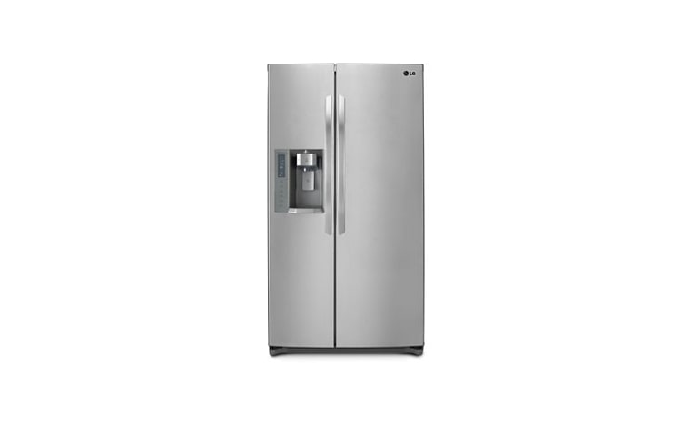 Front view of 36 Inch, 23.5 cu.ft. Side-By-Side Counter Depth Refrigerator LSC24971ST