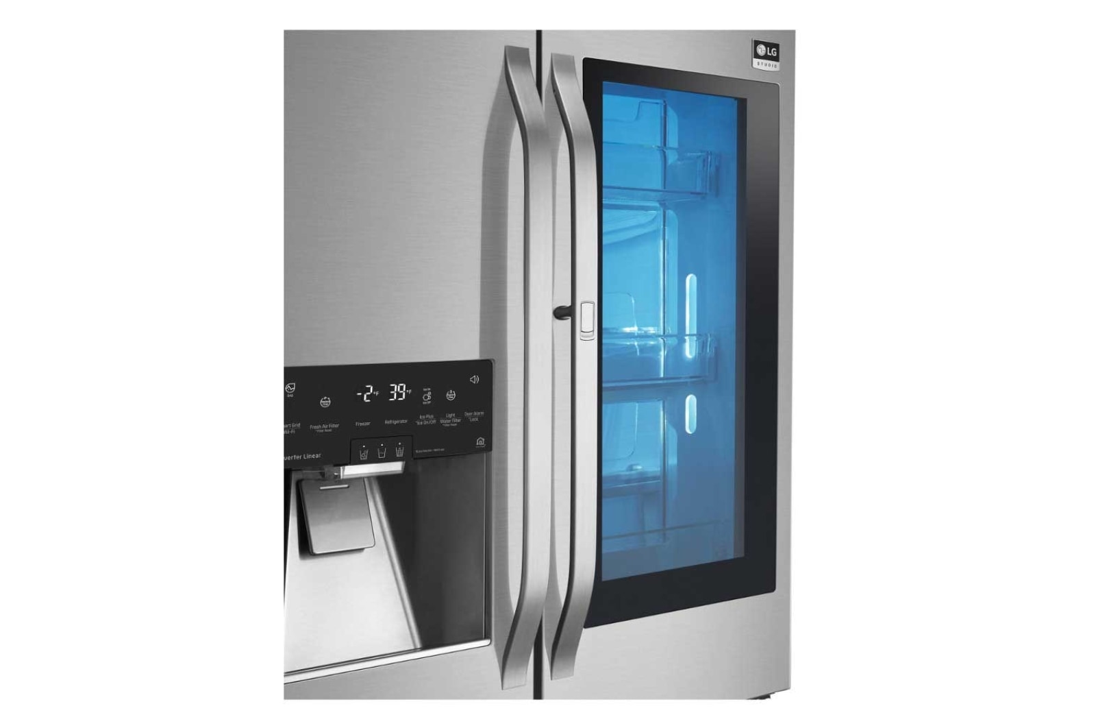 LG STUDIO - 36" InstaView Door-in-Door® Counter-Depth Refrigerator, 24 cu. ft., LSFXC2496S