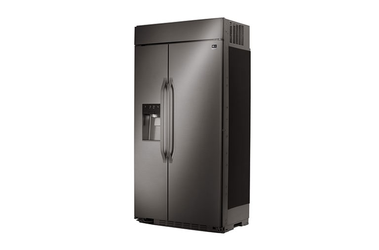 LG STUDIO - 42" Ultra-Large Capacity Black Stailness Steel Side-by-Side Refrigerator with Ice & Water Dispenser, 26 cu. ft., LSSB2696BD